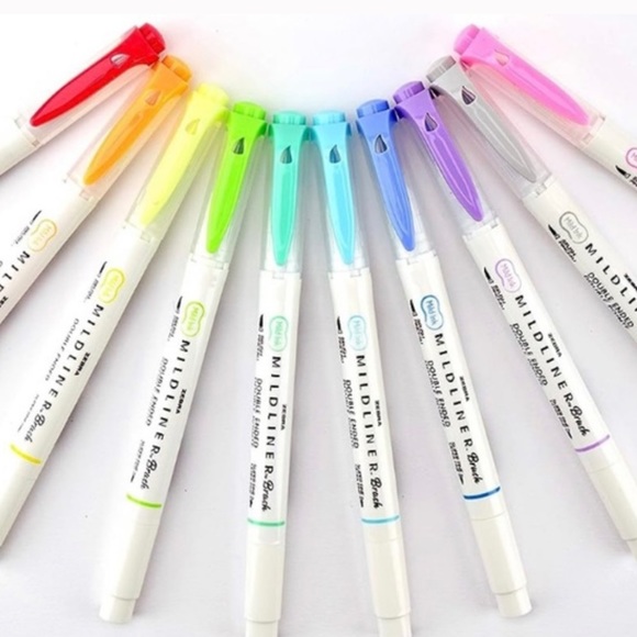 NWT Midliner Brush Pen & Marker Kit 10ct Brush tip and bullet tip. - Picture 3 of 7